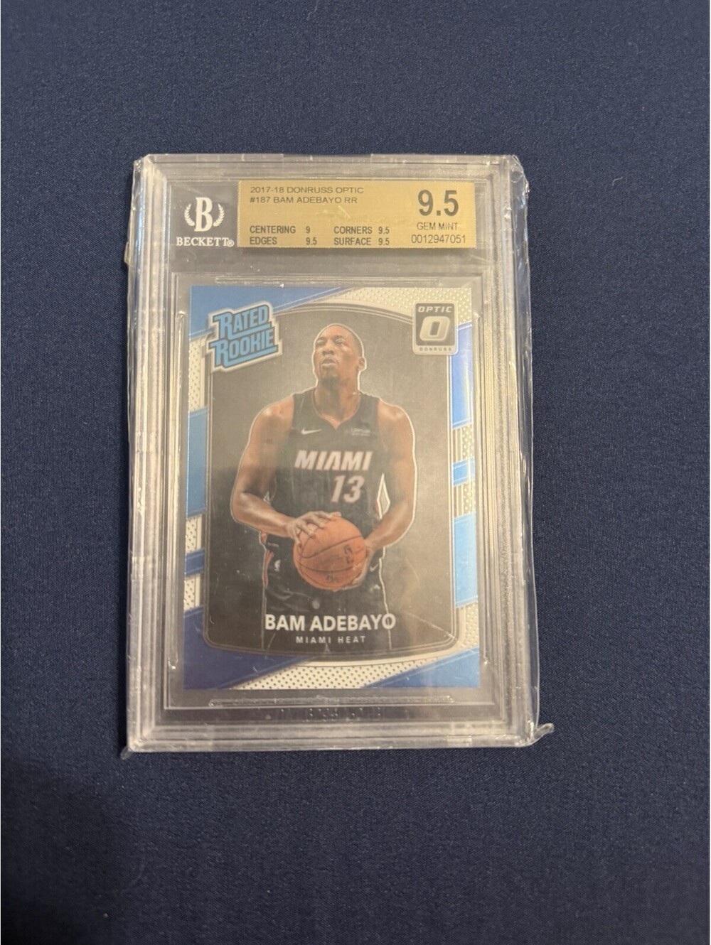 2017-18 Panini Optic Bam Adebayo Rated Rookie BGS 9.5 RC NBA